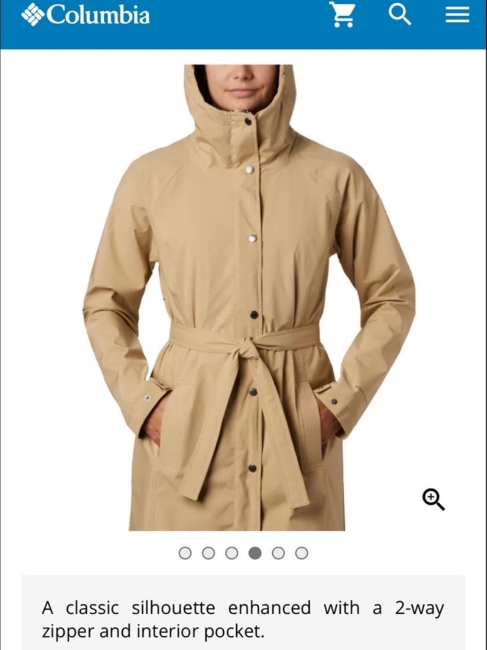 Columbia womens Pardon My Trench II Rain Jacket Size Small NWOT - Picture 4 of 17